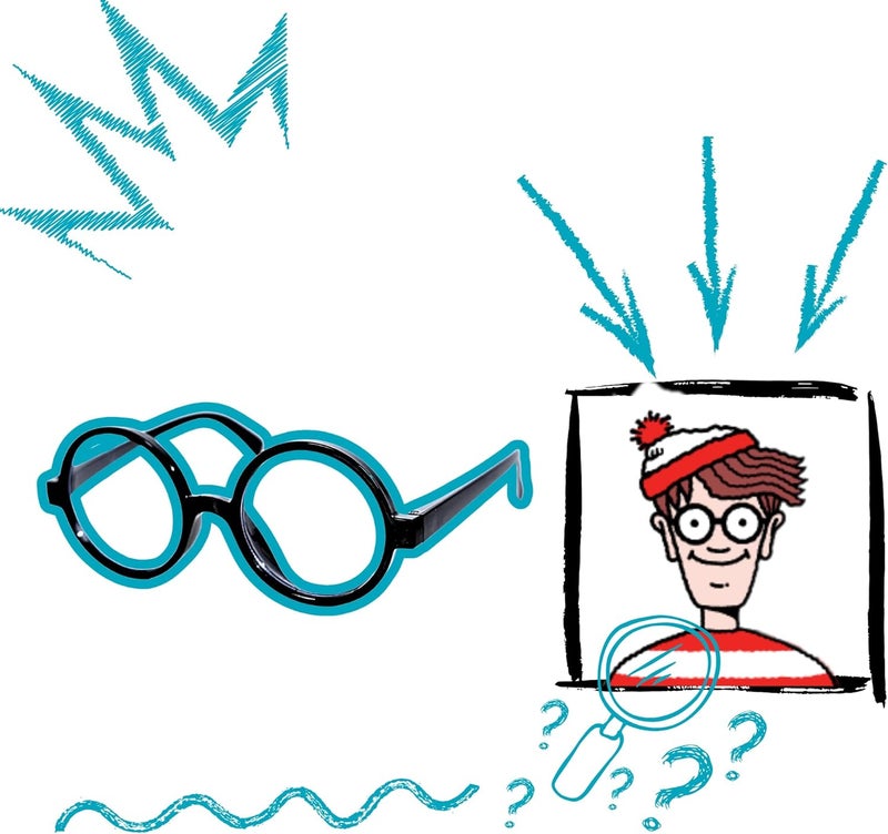 Goodscious Wheres Waldo Costume Round Glasses for Men & Women - Fake Nerd Glasses Novelty Costume - Black Circle Cosplay Round Eyeglasses Disguise for Harry Potter, Minion, Scientist Character Outfit Accessory - Image 5